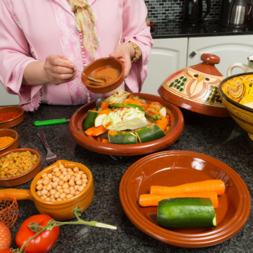 cours de cuisine tajine couscous batbout msemen harira au riad tifawt médina de marrakech maroc