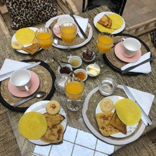 petit déjeuner offert du riad tifawt de marrakech maroc