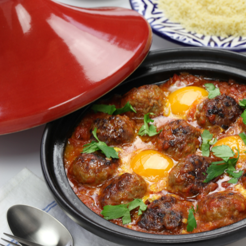 tajine kefta oeuf restaurant snack thé au riad tifawt médina de marrakech maroc