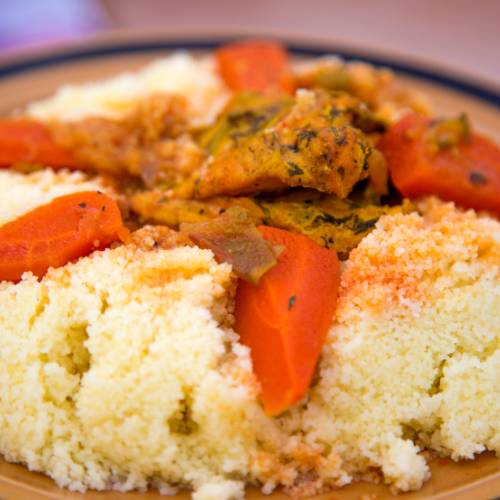 couscous poulet restaurant snack thé au riad tifawt médina de marrakech maroc