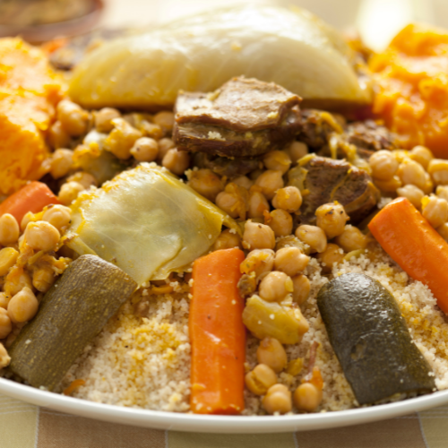 couscous agneau restaurant snack thé au riad tifawt médina de marrakech maroc